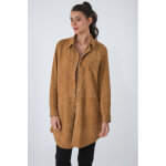 Alissa beige 38 / m beige - manteau, 3 / 4 en daim