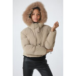Angie beige 34 / xs beige - doudoune avec fourrure Angie beige 34 / xs beige - doudoune avec fourrure