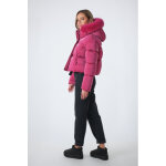 Angie fushia 34 / xs fuchsia - doudoune avec fourrure