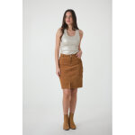 Anicee daim 36 / s gold - jupe en cuir