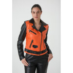 Apolline bicolore 38 / m noir / orange - perfecto cuir