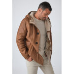 Arvid marron clair marron 52 / l - manteau en peau lainée Arvid marron clair marron 52 / l - manteau en peau lainée