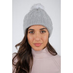 Bonnet fox gris taille unique / tu gris - accessoires cuir et fourrure