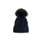 Bonnet o6068 noir noir taille unique / tu - accessoires cuir et fourrure
