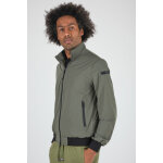 Bron kaki 241 50 / m kaki - blouson cuir, daim, peau lain�