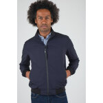 Bron marine 179 48 / s marine - blouson cuir, daim, peau lain�