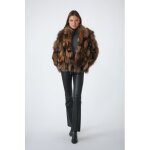 Celestia caf� 42 / xl caf� - veste avec fourrure