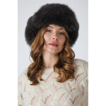 Chapka ushanka anthracite / noir noir taille unique / tu - accessoires cuir et fourrure