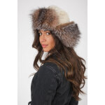 Chapka ushanka crystal taille unique / tu beige - accessoires cuir et fourrure
