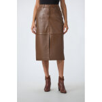Charlotte jupe longue gold 36 / s gold - jupe en cuir