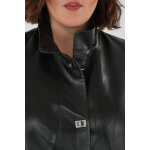 Christy noir noir 36 / s - manteau, 3 / 4 en cuir