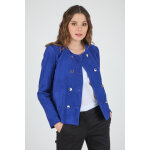 Clarisse vel daim bleu roi 42 / xl bleu - veste daim