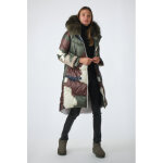 Clizione pixel camouflage noir 42 / xl - doudoune avec fourrure