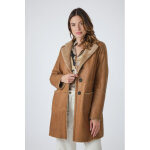 Dunja reversible camel 36 / s camel - manteau, 3 / 4 en peau laine