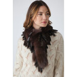 F115 echarpe renard choco / choco brisa taille unique / tu chocolat - accessoires fourrures