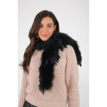 F115 echarpe renard noir brisa noir taille unique / tu - accessoires cuir et fourrure