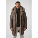 Gil taupe taupe 50 / m - manteau en peau laine