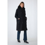Hemma noir noir 36 / s - manteau, 3 / 4 en fourrure