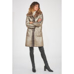 Isabella taupe / or taupe 38 / m - manteau, 3 / 4 en peau laine