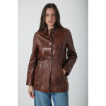 Jade vintage marron marron 38 / m - veste cuir