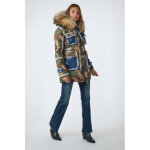 K24 camouflage / jean 40 / l bleu - parka pelisse fourrure amovible