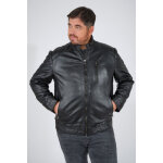 Karl noir noir 58 / 3xl - blouson cuir, daim, peau lain