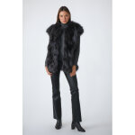 Katarina anthracite 40 / l anthracite - gilet fourrure femme