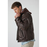 Leon jacket marron marron 48 / s - blouson cuir