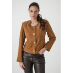 Linda smart jacket gold 36 / s gold - veste daim
