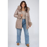 Manille taupe taupe 48 / 4xl - doudoune avec fourrure Manille taupe taupe 48 / 4xl - doudoune avec fourrure