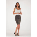 Marion velours anthracite 38 / m anthracite - jupe en cuir