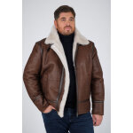 Marius perfect classic shearling marron marron 62 / 5xl - bombardier homme