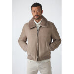 Mattia taupe taupe 54 / xl - blouson peau lain�e