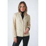 Megan basic jacket cru 38 / m ecru - veste cuir