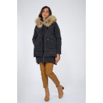 Michelle noir noir 40 / l - doudoune avec fourrure