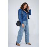 Patience bleu electrique 46 / 3xl bleu - perfecto cuir pour femme