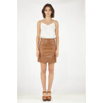 Perla camel 34 / xs camel - jupe en cuir