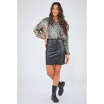 Perla noir noir 38 / m - jupe en cuir
