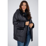 Phoebe nuit 44 / 2xl nuit - manteau, 3 / 4 en peau lainée Phoebe nuit 44 / 2xl nuit - manteau, 3 / 4 en peau lainée