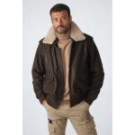 Pilot vachette nubuck marron marron 48 / s - blouson aviateur homme