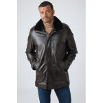 Royalty marron fonc marron fonc 52 / l - manteau en cuir pour homme