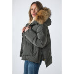 Snow fur dark kaki 44 / 2xl kaki fonc - doudoune avec fourrure