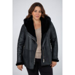 Tara70 noir noir 44 / 2xl - veste peau laine