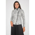 Zebra python blanc 38 / m - veste cuir