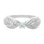 Bague en argent et aigue - marine du brésil Bague en argent et aigue - marine du brésil
