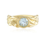 Bague en argent et aigue - marine du br�sil (de melo essence)