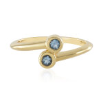 Bague en argent et aigue - marine santa maria