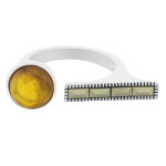 Bague en argent et ambre (tpc)