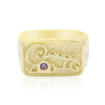 Bague en argent et amthyste