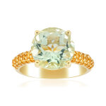 Bague en argent et am�thyste verte (adela silber)